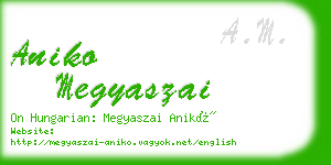 aniko megyaszai business card